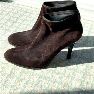 Stewart Weizmann Brown Suede Bootie
